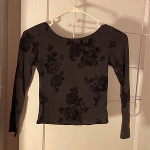 American Eagle Cropped Long Sleeve